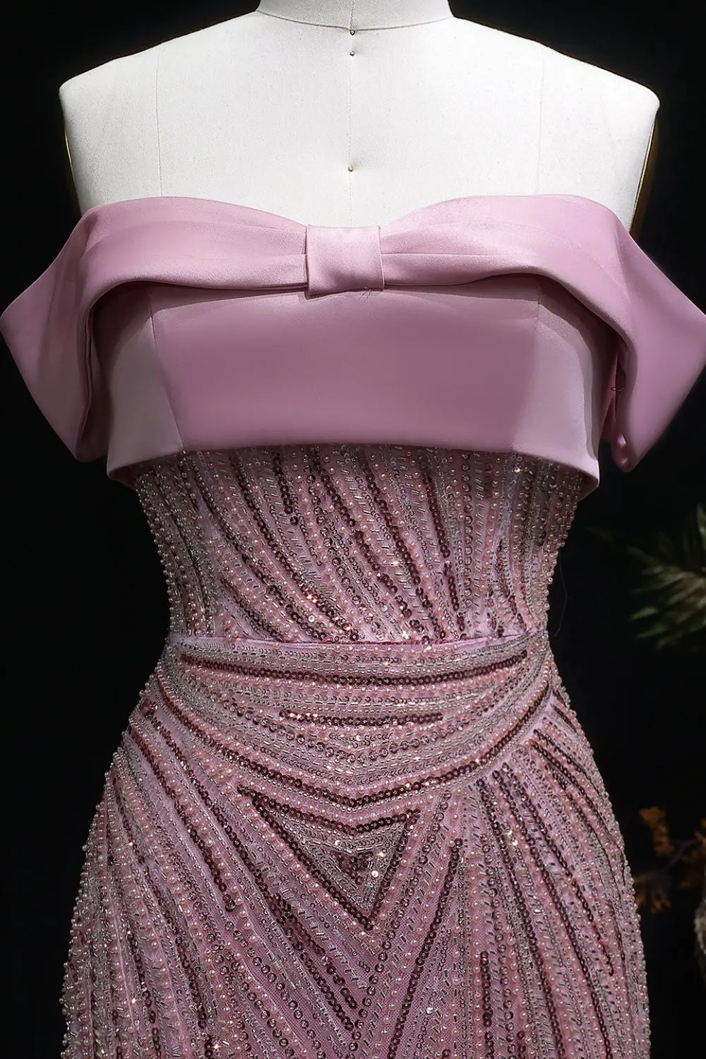 Blush Sequin Strapless Sheath Rose Pink Prom Dress SH136 Sheer Fairy