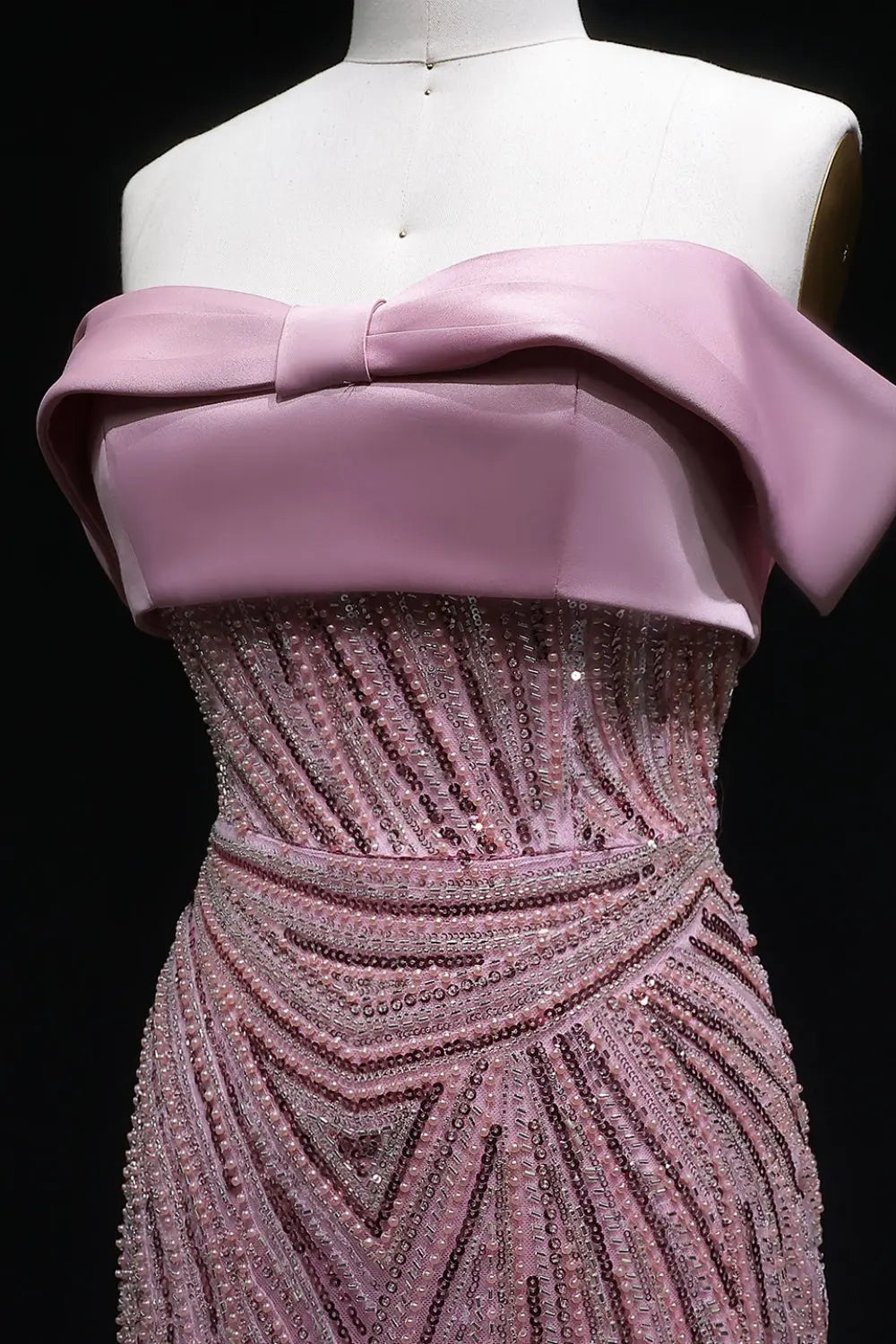 Blush Sequin Strapless Sheath Rose Pink Prom Dress SH136 Sheer Fairy