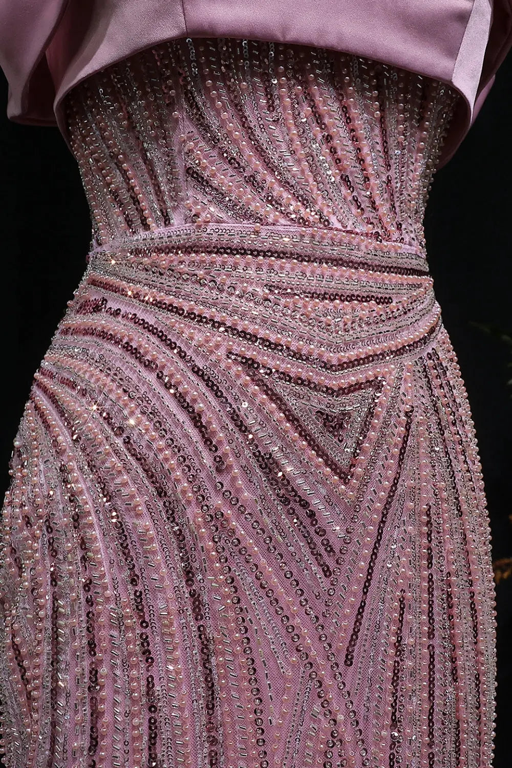 Blush Sequin Strapless Sheath Rose Pink Prom Dress SH136 Sheer Fairy