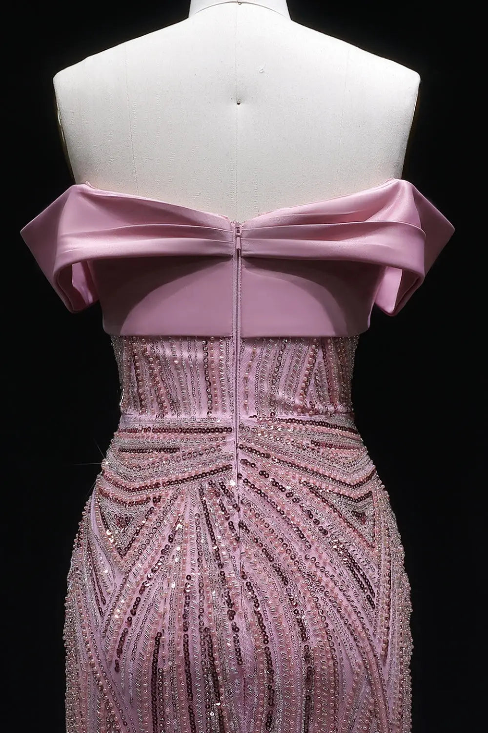 Blush Sequin Strapless Sheath Rose Pink Prom Dress SH136 Sheer Fairy
