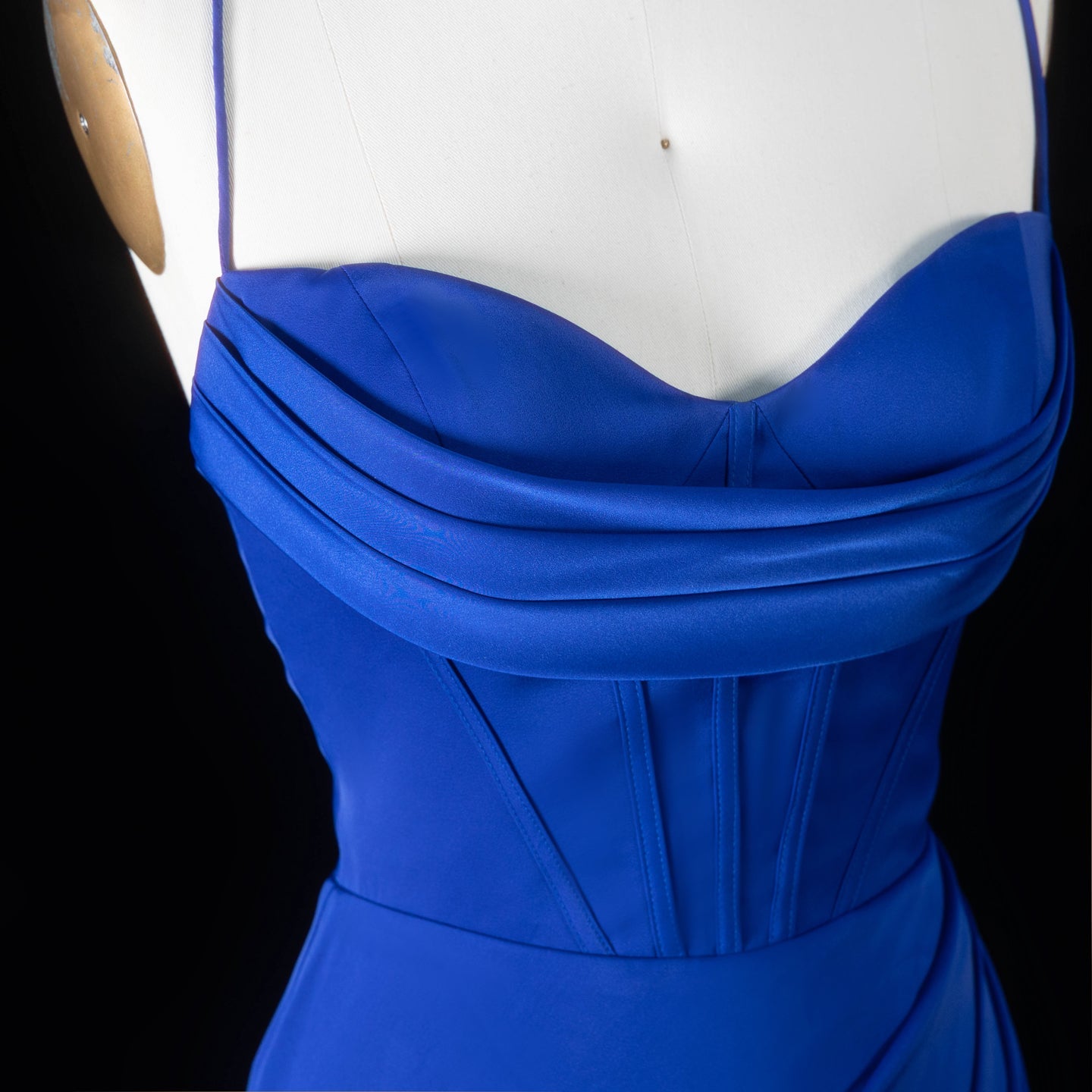 Sleeveless Sexy Mermaid Sheer Lace Royal Blue Prom Dress with tie-back SH091（副本） Sheer Fairy