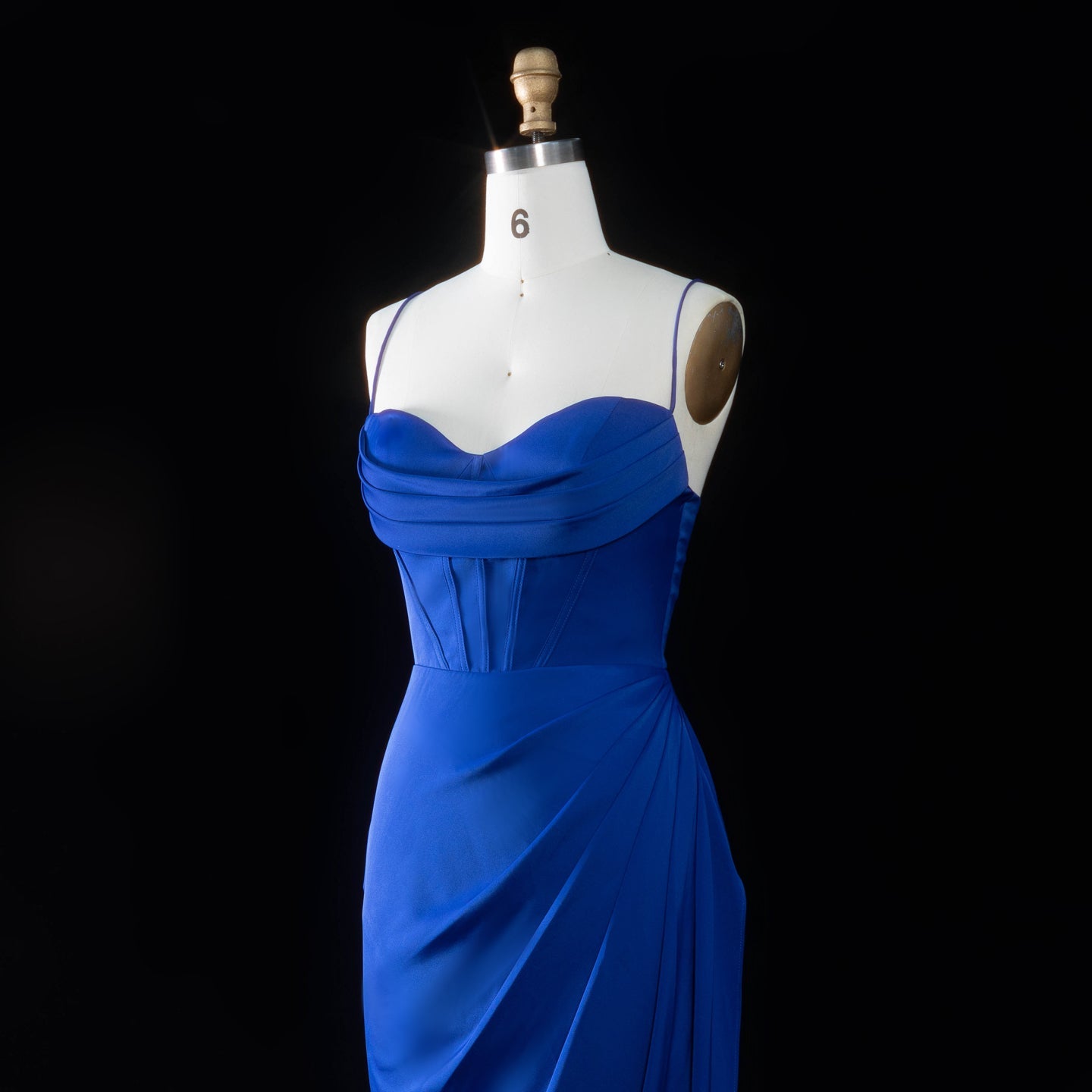 Sleeveless Sexy Mermaid Sheer Lace Royal Blue Prom Dress with tie-back SH091（副本） Sheer Fairy