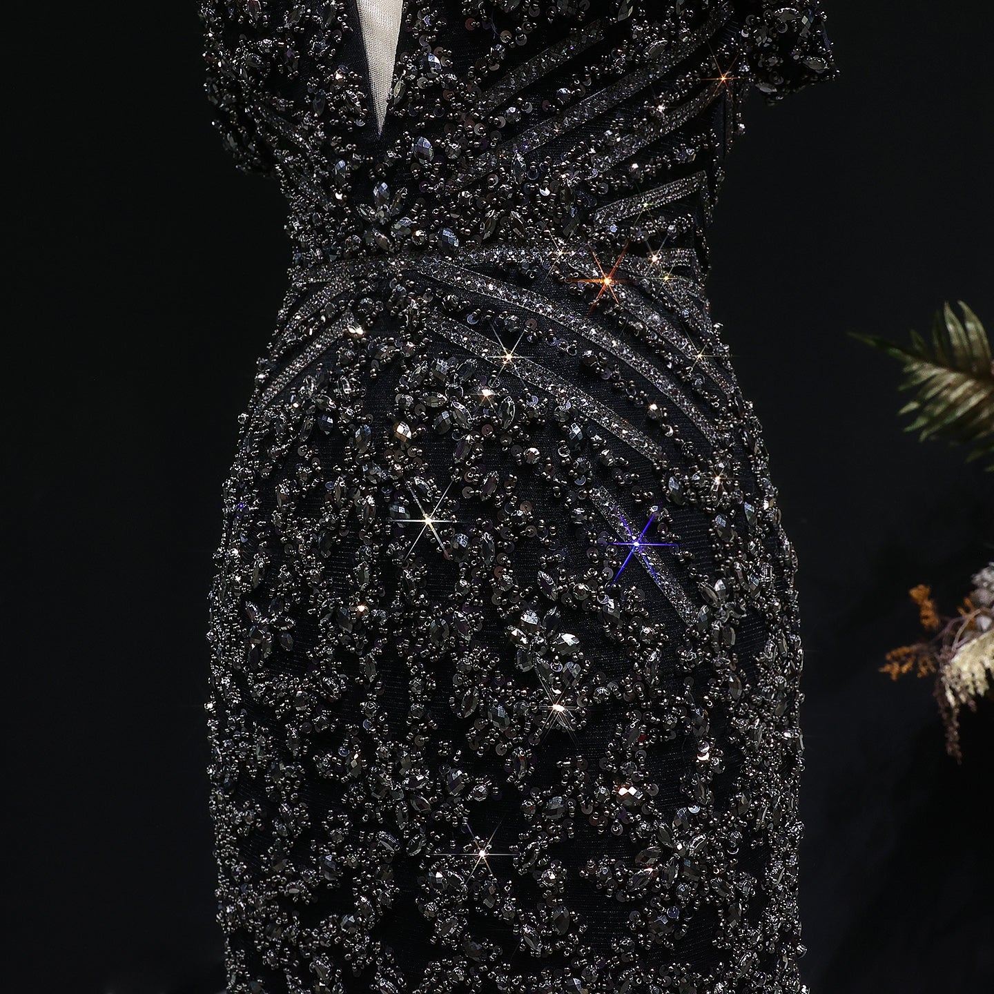 Off the Shoulder Gold Sequin Embellished Black Mini Party Homecoming Dress RM131 Sheer Fairy