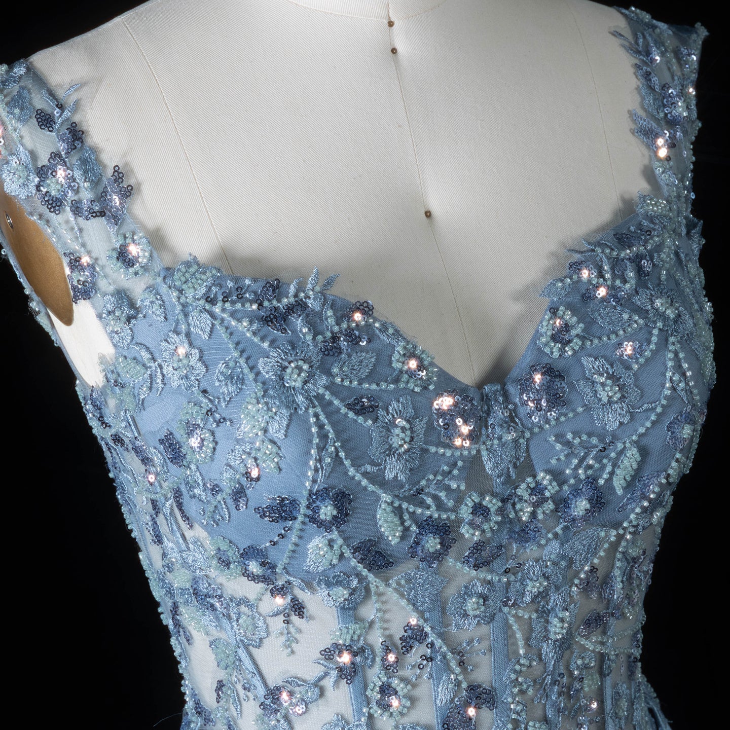 Blue Satin Mermaid Prom Dress sweetheart Luxury Beaded ruched hip  SH092 Sheer Fairy