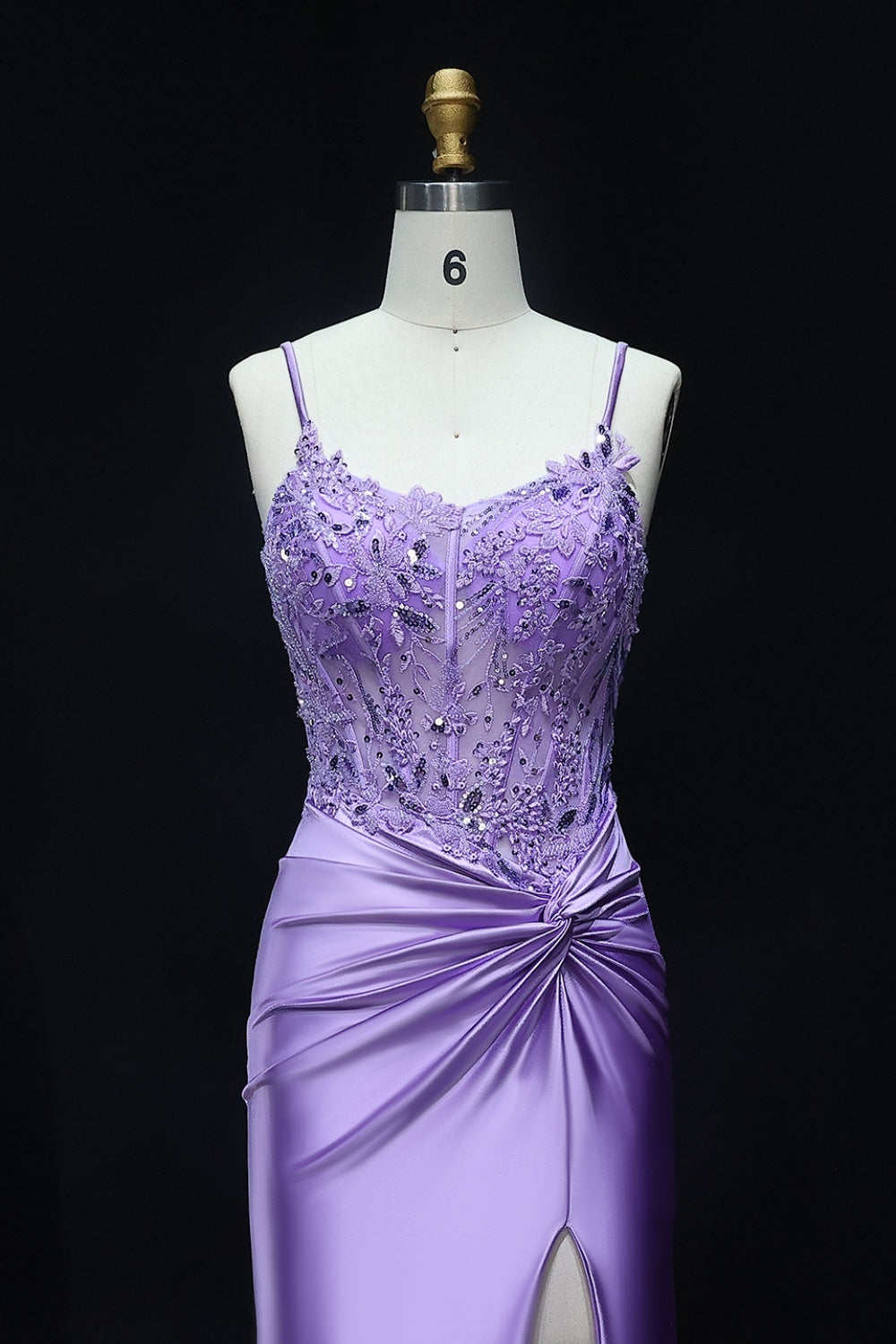 Royal Blue Satin Spaghetti Straps Sheath Prom Dress with Lace Bodice SH512 Sheer Fairy