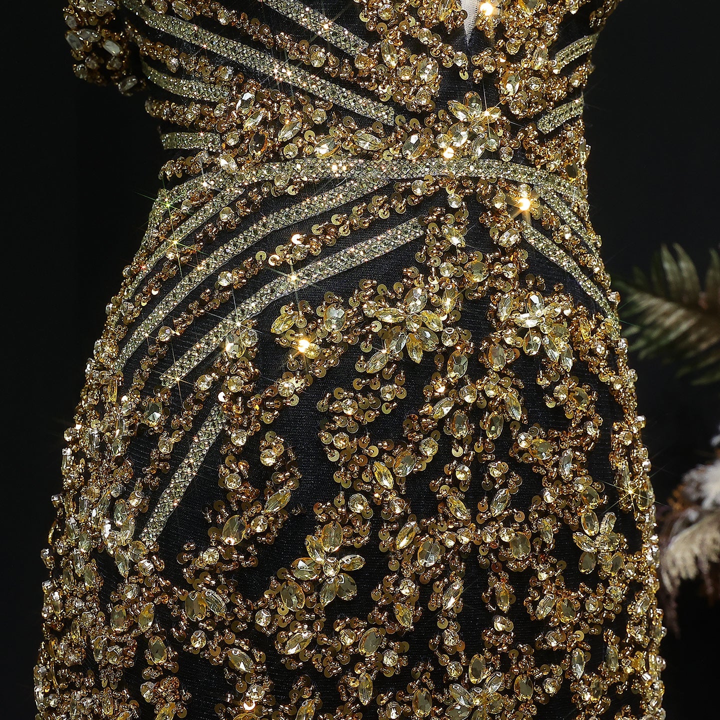 Off the Shoulder Gold Sequin Embellished Black Mini Party Homecoming Dress RM131 Sheer Fairy