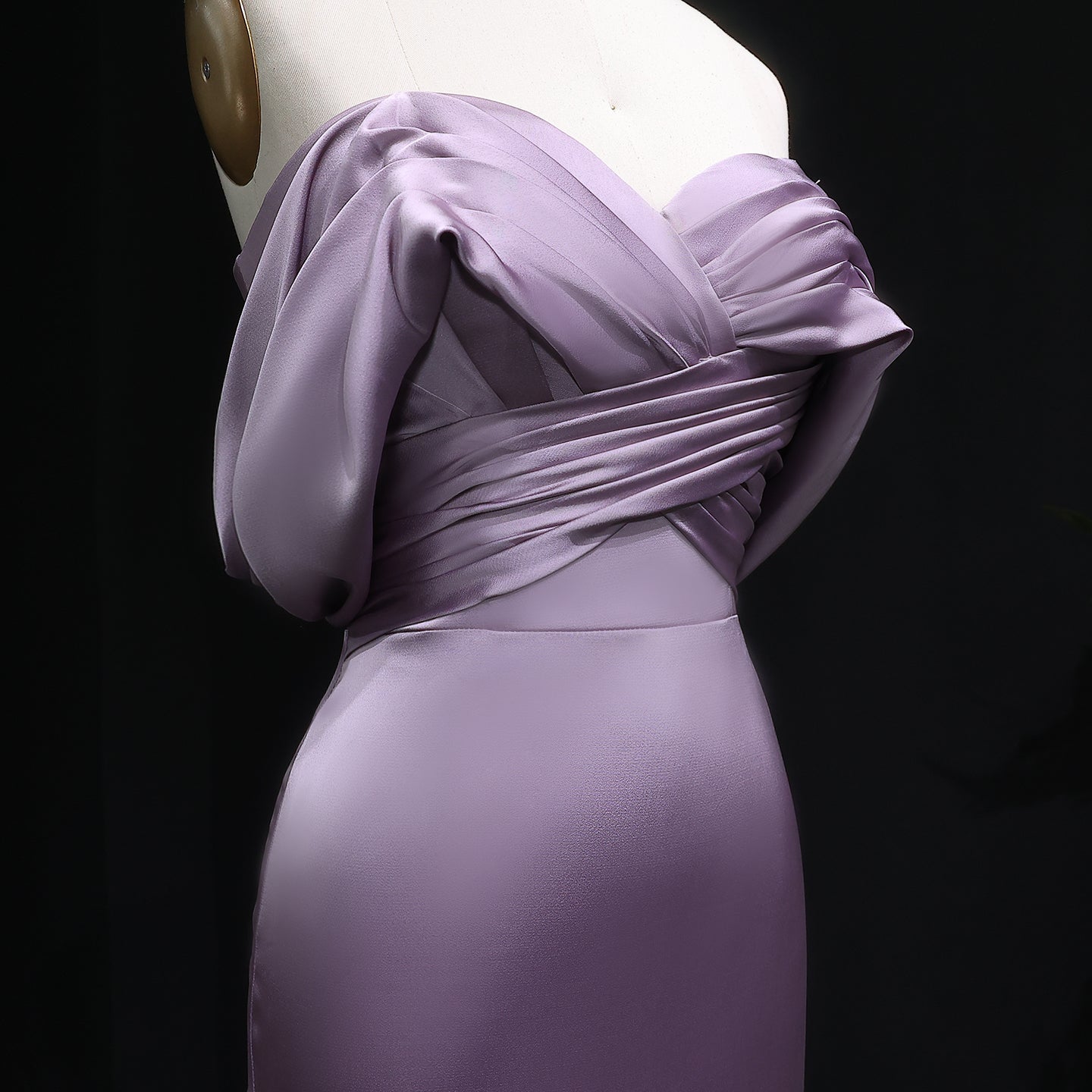 Lilac Satin Mermaid Sweetheart Evening Dress SF096