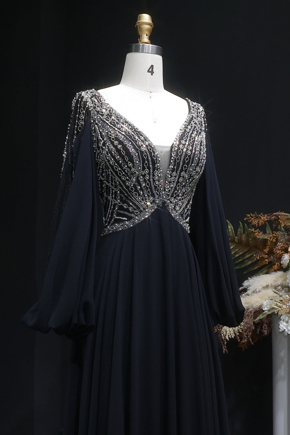 Lavender Metallic Satin Ruffled Mermaid Lilac Prom Dress SH146 Sheer Fairy