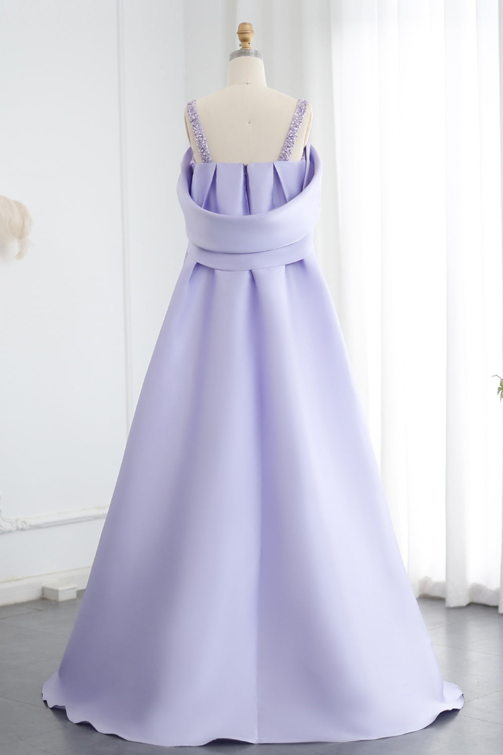 Luxury Lilac Beaded Off Shoulder Evening Dress with Cape SS341 Sheer Fairy