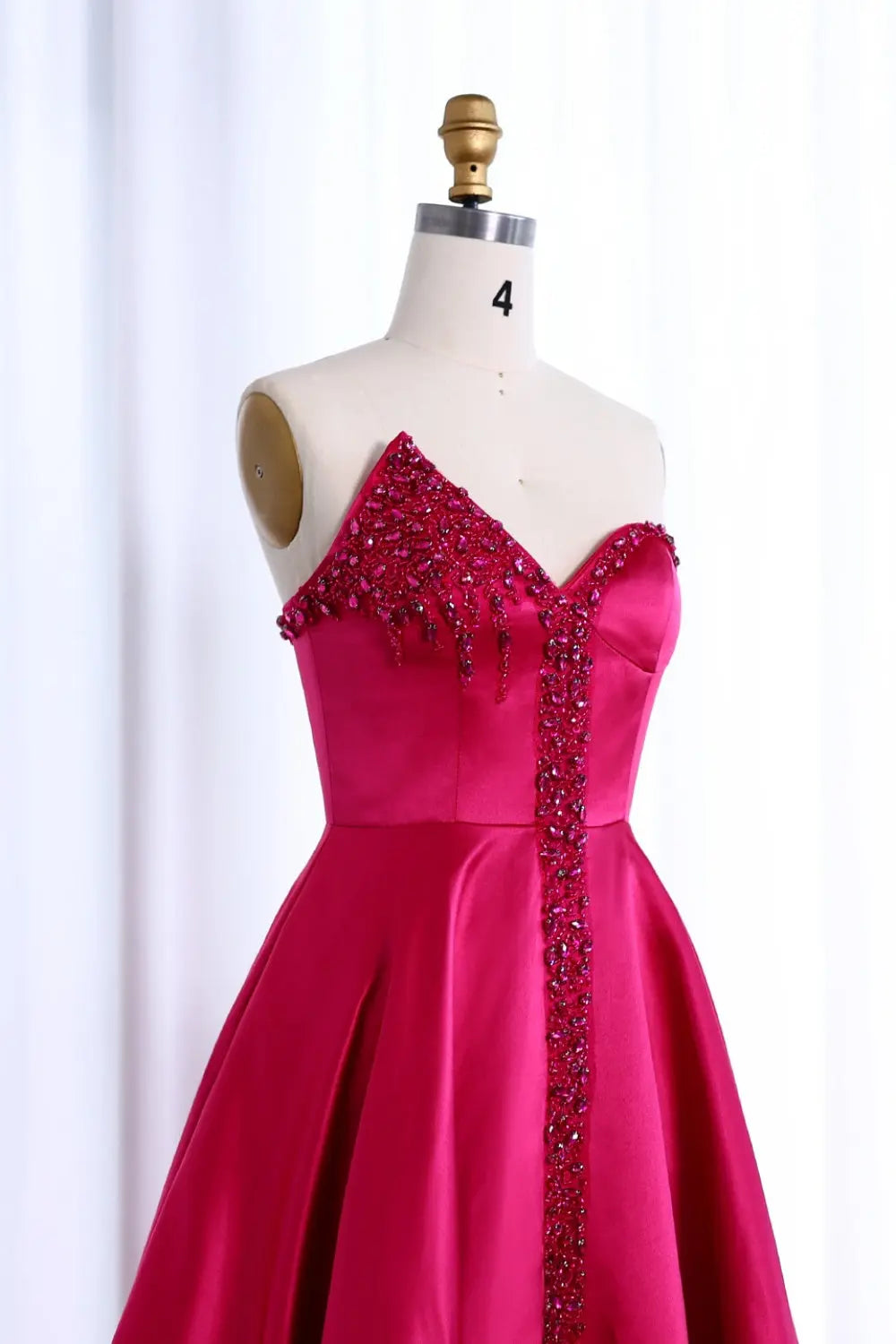 Elegant Crystal Black Strapless Evening Dresses Side Slit SS364 Sheer Fairy