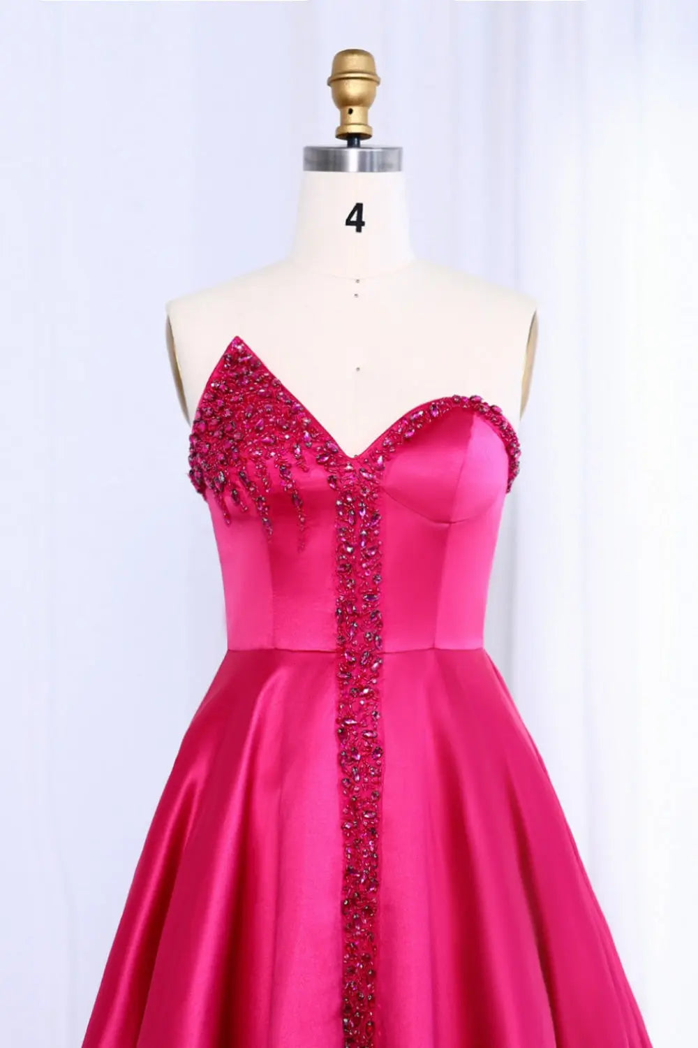 Elegant Crystal Black Strapless Evening Dresses Side Slit SS364 Sheer Fairy