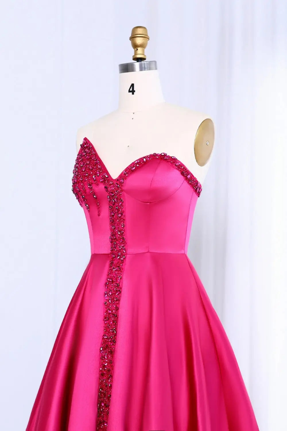 Elegant Crystal Black Strapless Evening Dresses Side Slit SS364 Sheer Fairy