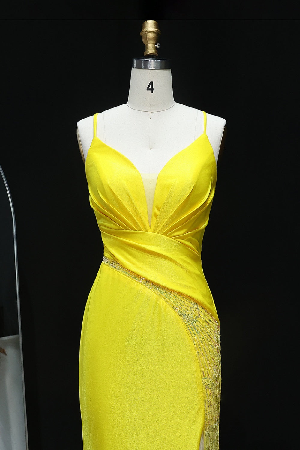 Crimson Satin Strapless Sweetheart Mermaid Prom Dress SH521 Sheer Fairy