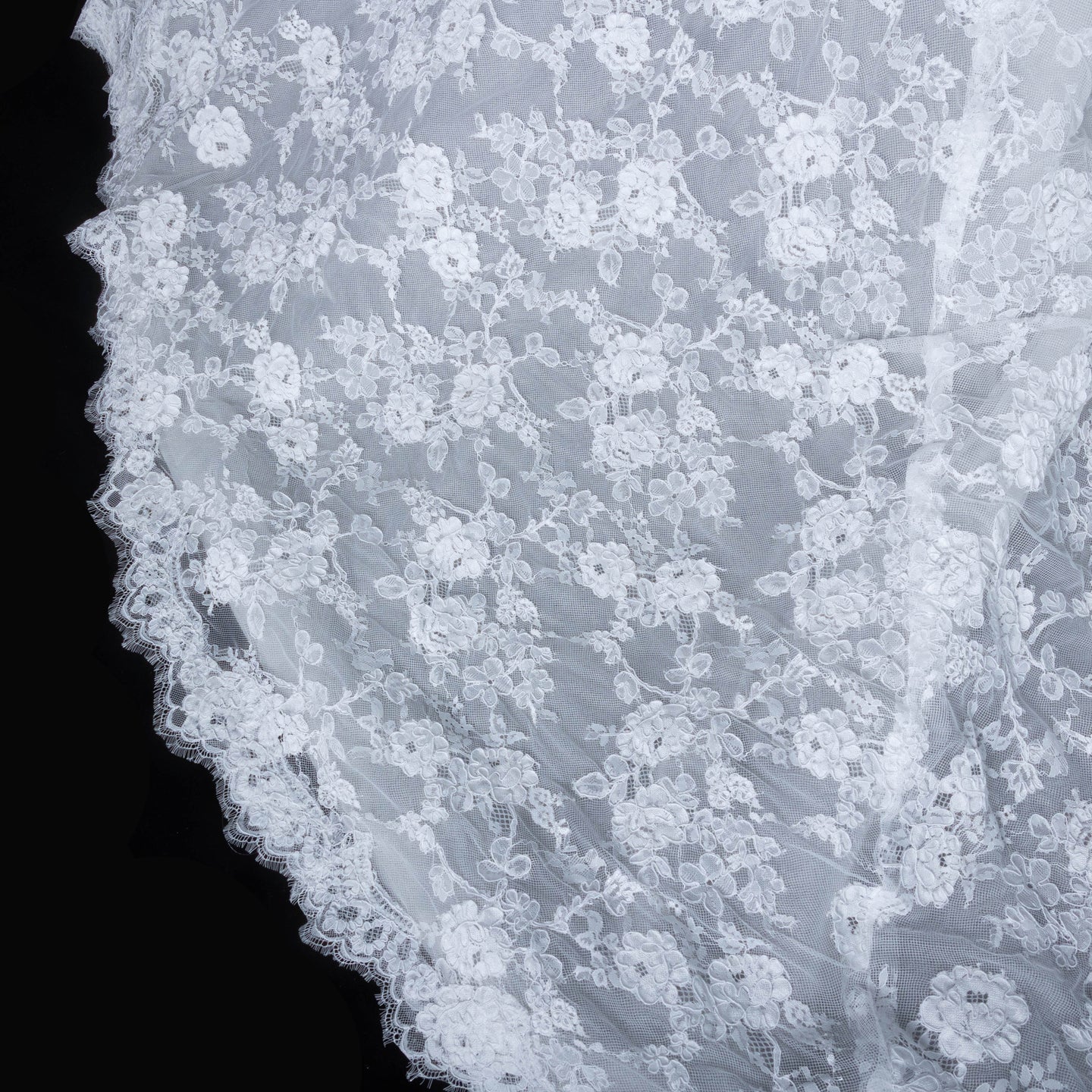 White Lace Ball Gown Sweetheart Wedding Dress with Detachable Capelet SW166 Sheer Fairy