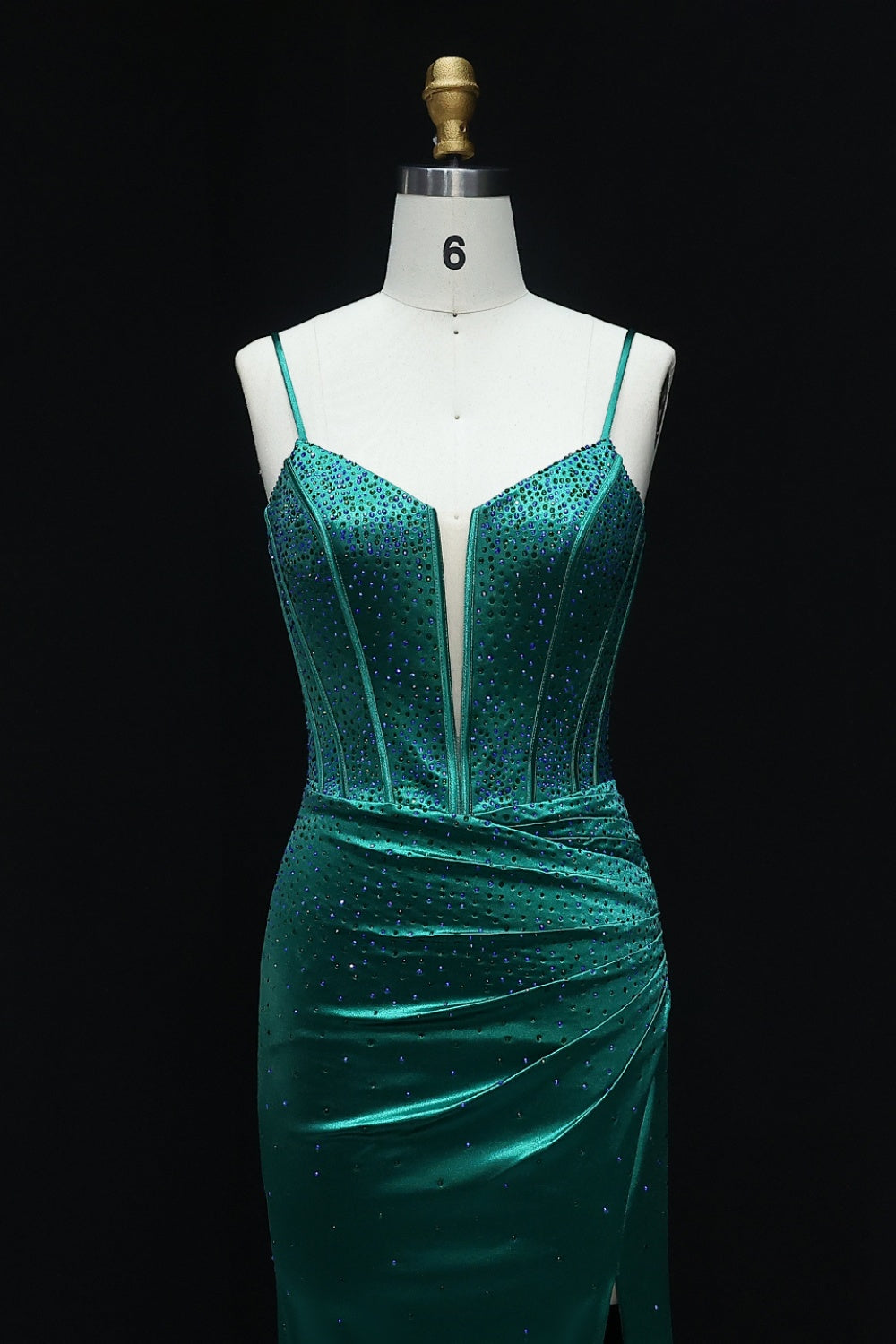 Hot Pink Satin Spaghetti Straps Mermaid Prom Dress SH522 Sheer Fairy