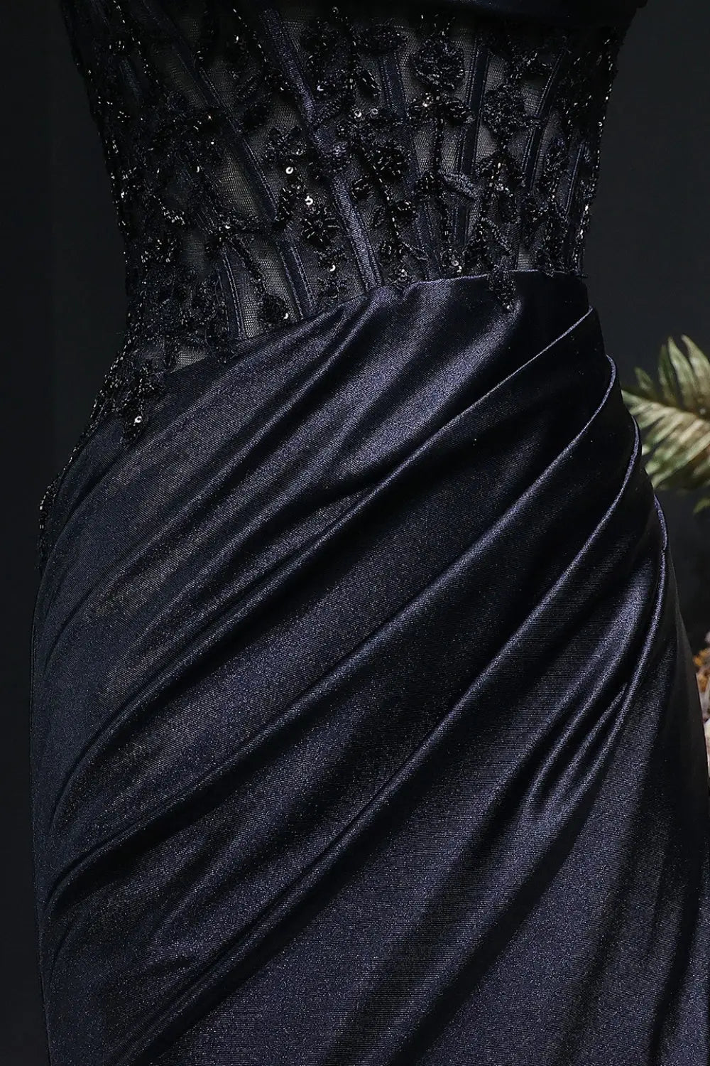 Formal Strapless Red Satin Mermaid Prom Dress SH413 Sheer Fairy