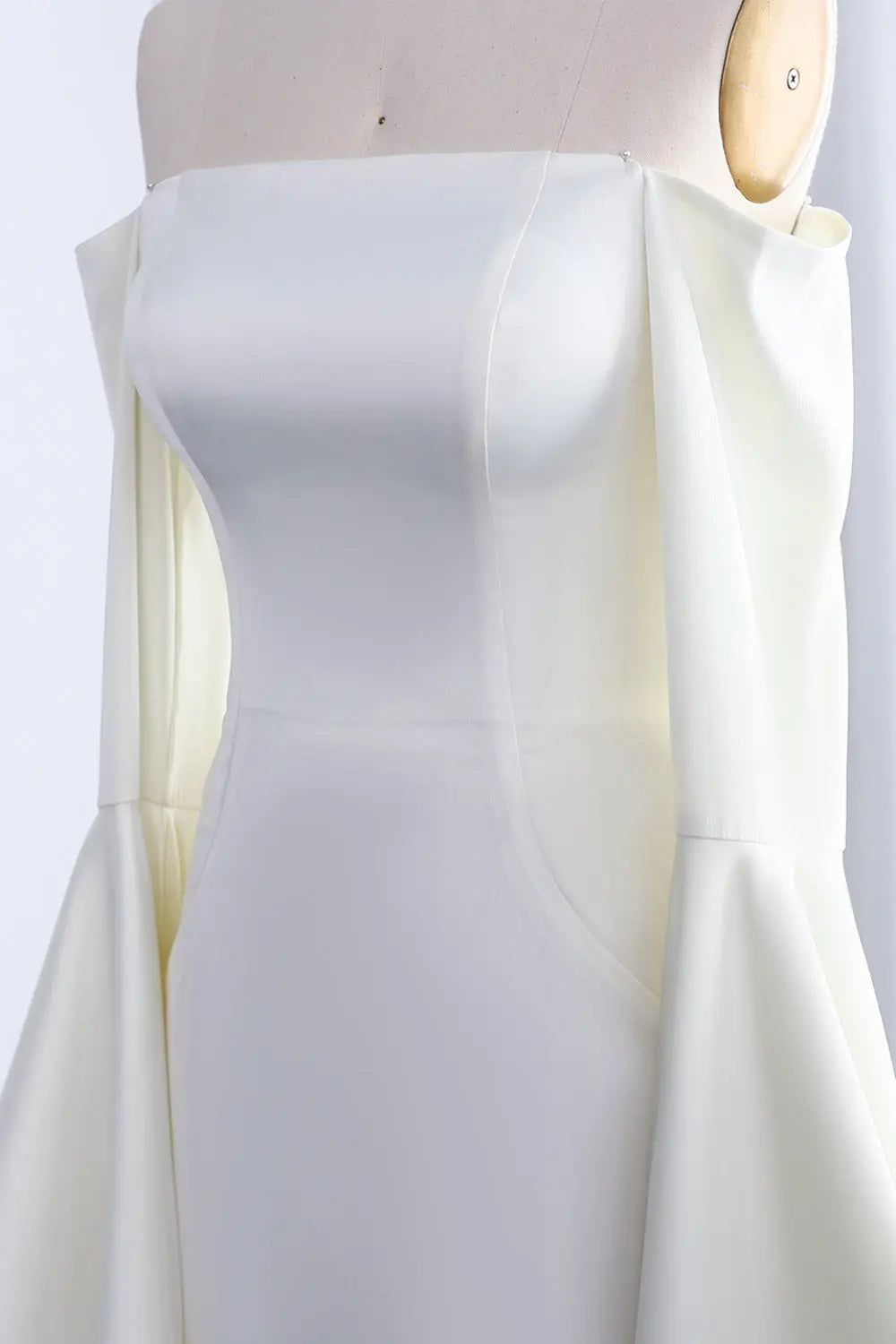 Elegant Beige Off shoulder Evening Dress SF050 Sheer Fairy