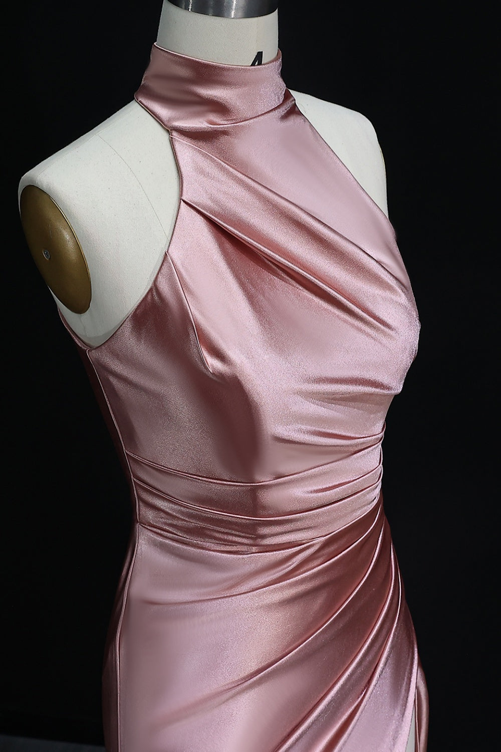 Royal Blue Satin Spaghetti Straps Beaded Mermaid Prom Dress SH527 Sheer Fairy