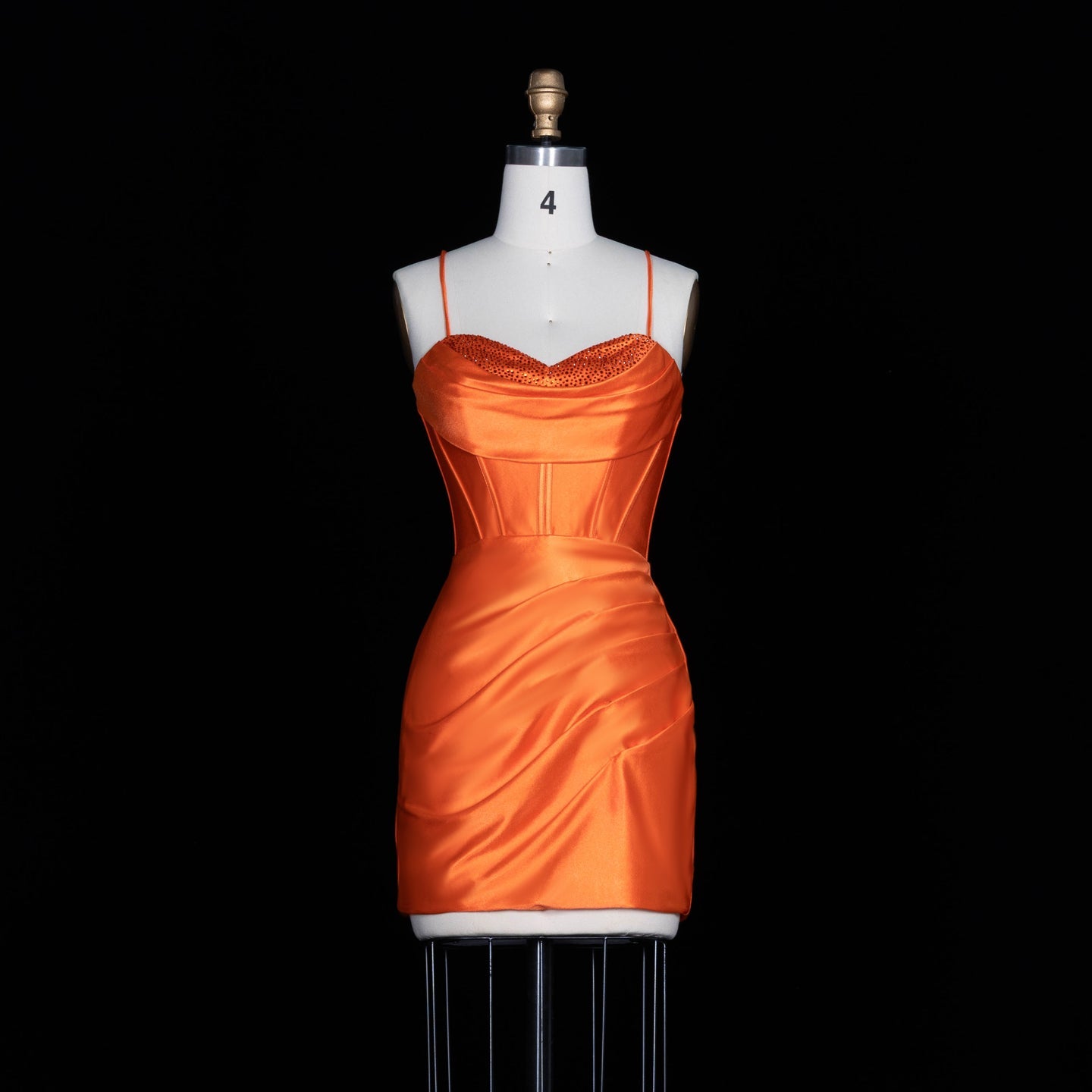 Coral Satin Sweetheart Sheath Orange Homecoming Dress RM157 Sheer Fairy