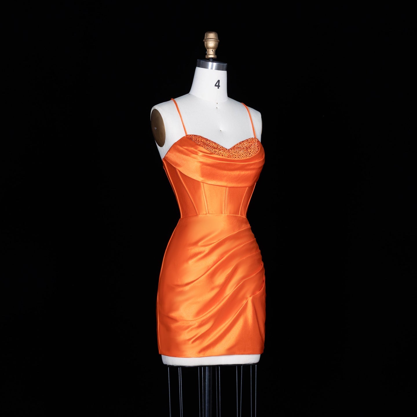 Coral Satin Sweetheart Sheath Orange Homecoming Dress RM157 Sheer Fairy