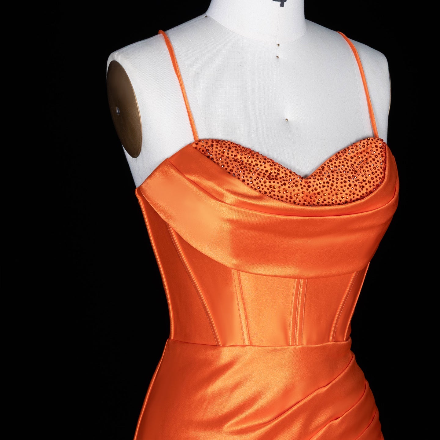 Coral Satin Sweetheart Sheath Orange Homecoming Dress RM157 Sheer Fairy