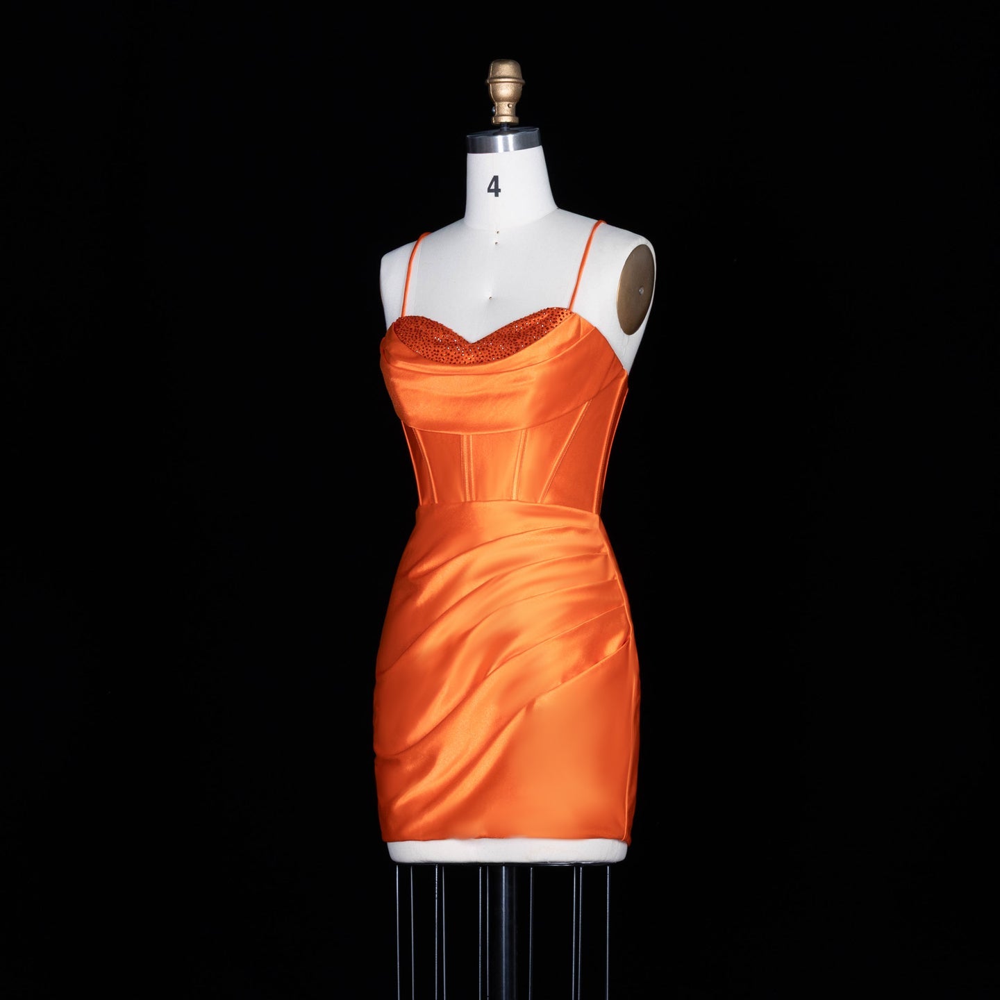 Coral Satin Sweetheart Sheath Orange Homecoming Dress RM157 Sheer Fairy