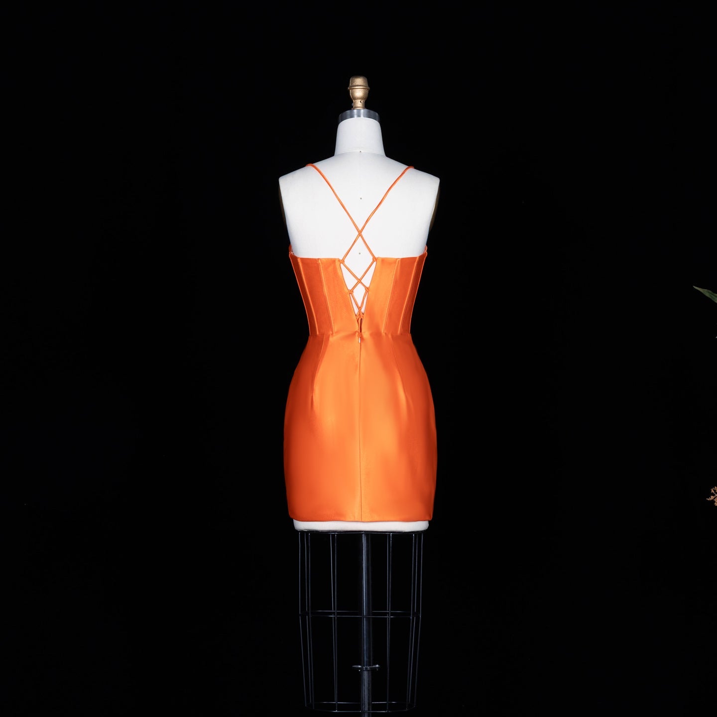 Coral Satin Sweetheart Sheath Orange Homecoming Dress RM157 Sheer Fairy