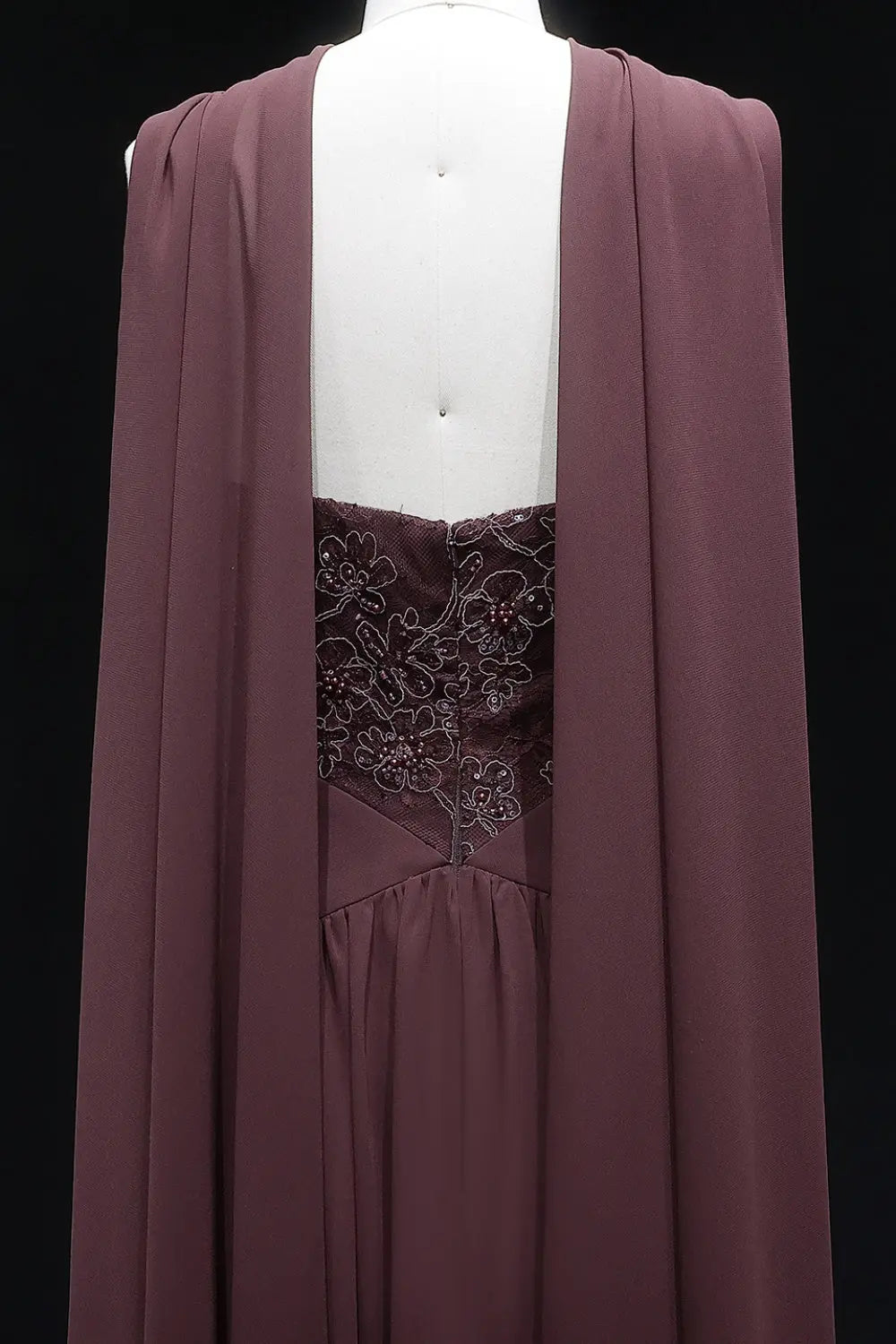 Convertible Plum Chiffon A-Line Halter Neck Evening Dress SF460 Sheer Fairy