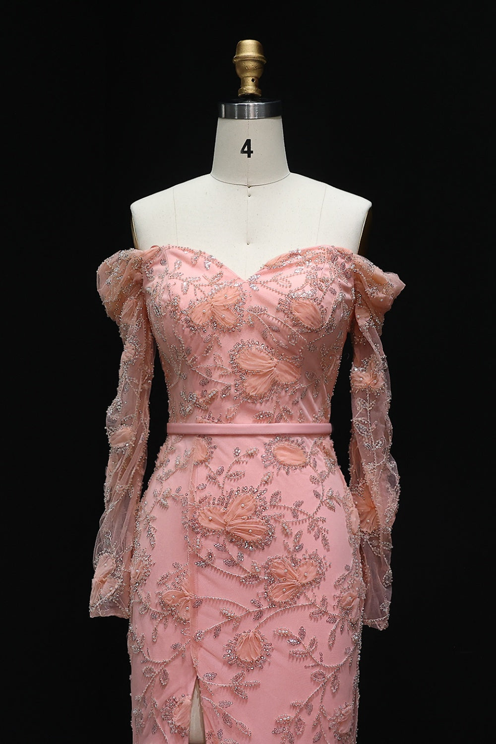 Lace Detail Mermaid Off Shoulder Prom Dress SH215 Sheer Fairy