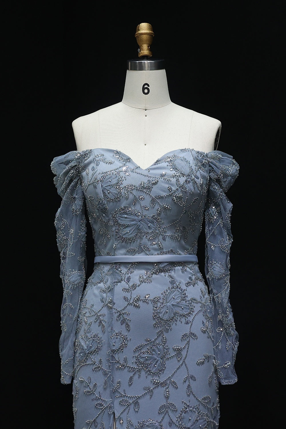 Lace Detail Mermaid Off Shoulder Prom Dress SH215 Sheer Fairy