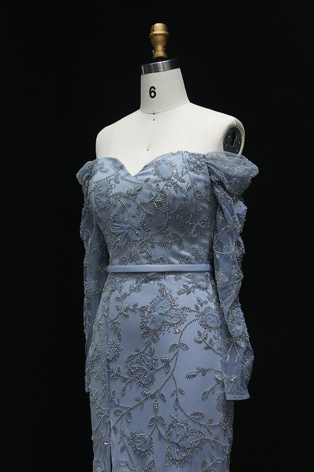 Lace Detail Mermaid Off Shoulder Prom Dress SH215 Sheer Fairy