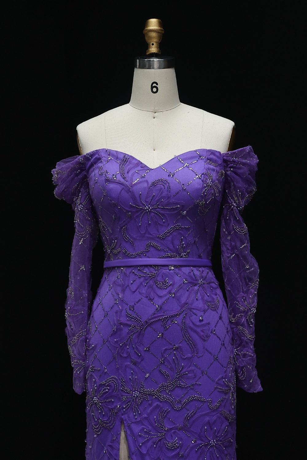 Lace Detail Mermaid Off Shoulder Prom Dress SH215 Sheer Fairy