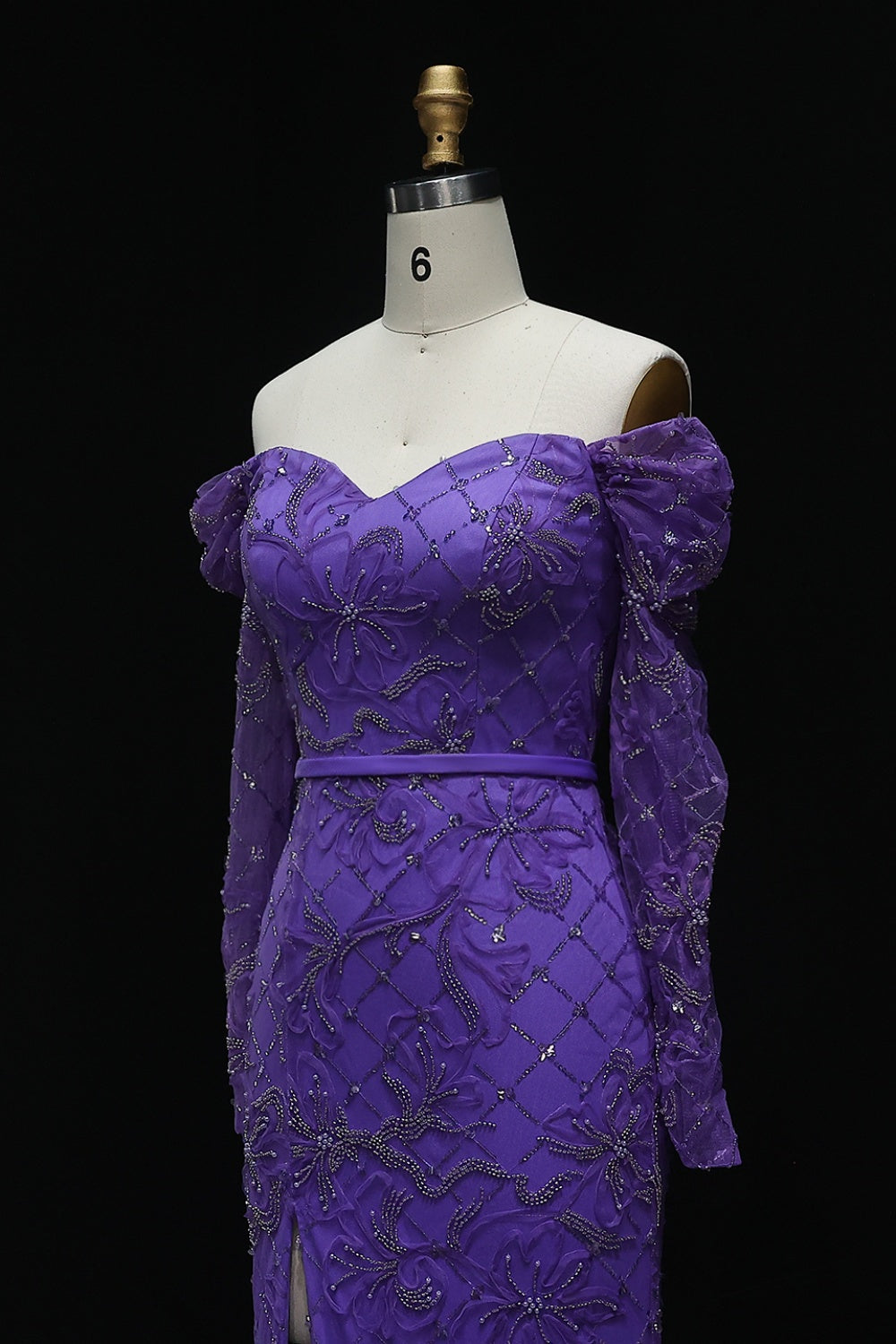 Lace Detail Mermaid Off Shoulder Prom Dress SH215 Sheer Fairy