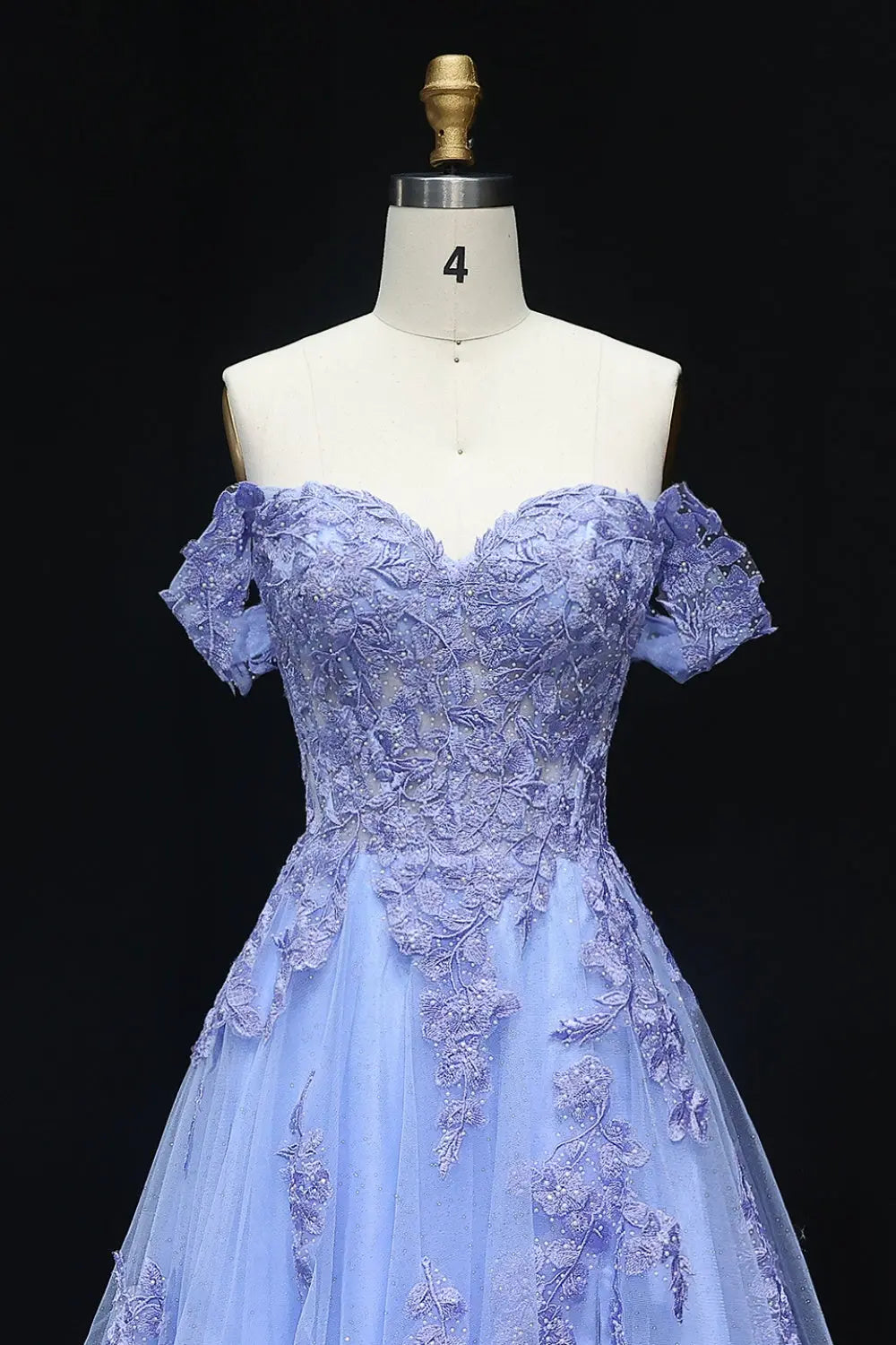 Lavender Tulle Ballgown Sleeveless Lilac Prom Dress SH222 Sheer Fairy