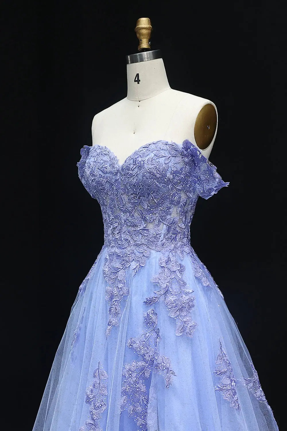 Lavender Tulle Ballgown Sleeveless Lilac Prom Dress SH222 Sheer Fairy