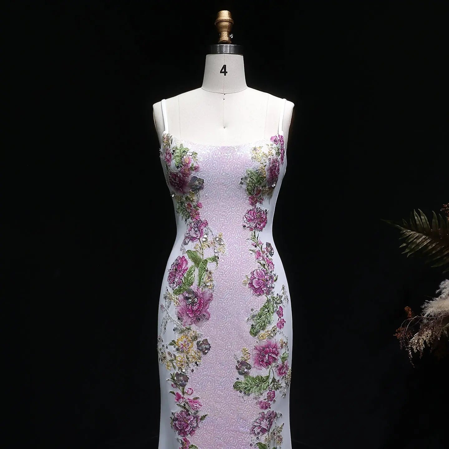 Long Pink Sexy Spaghetti Strap Mermaid Prom Dress Evening Gown SH062 Sheer Fairy