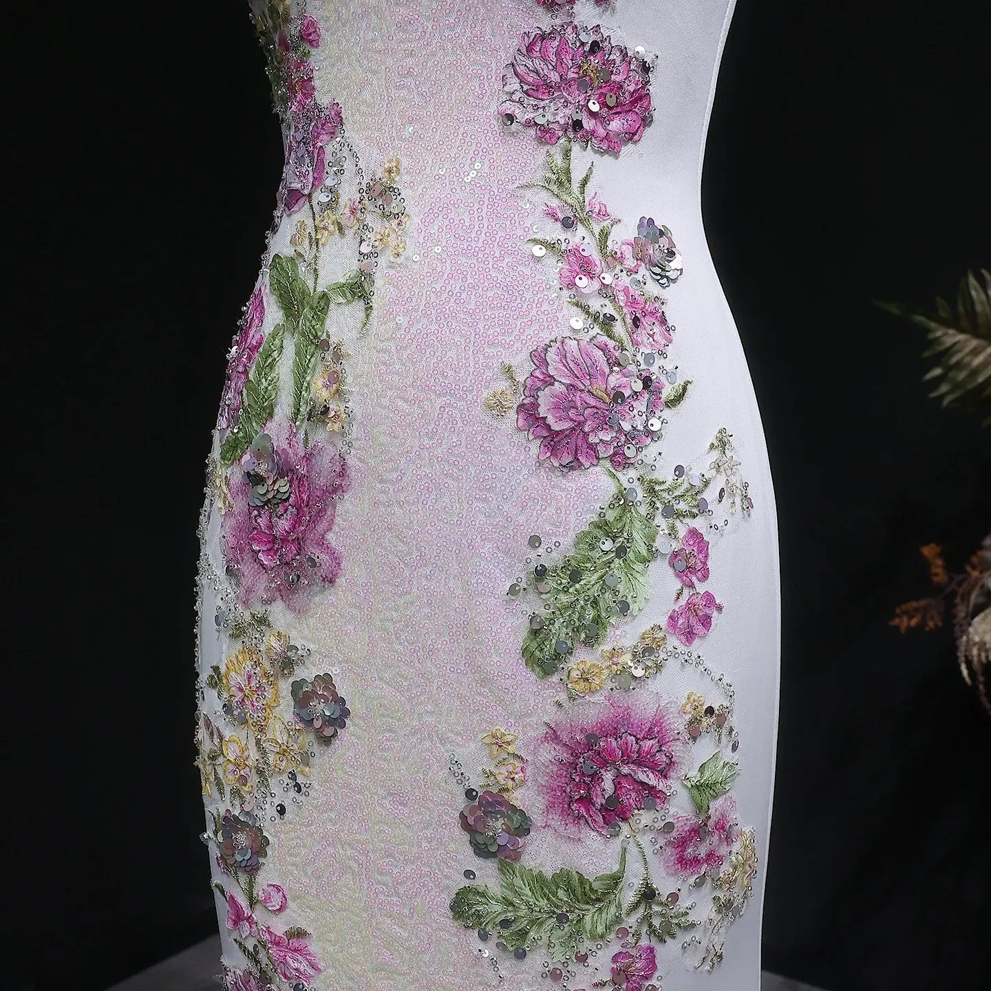 Long Pink Sexy Spaghetti Strap Mermaid Prom Dress Evening Gown SH062 Sheer Fairy