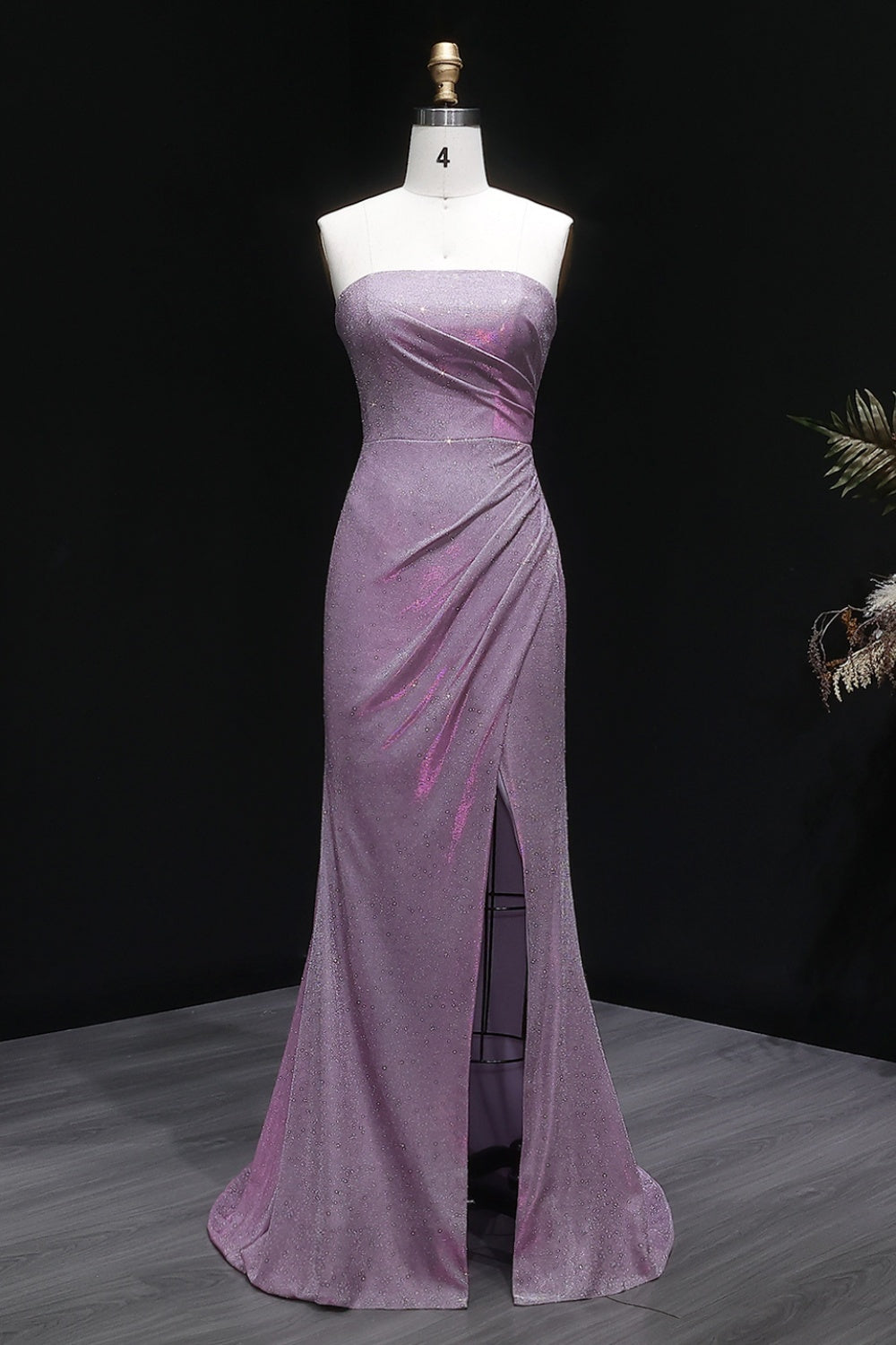 Blushy Sequin Strapless Slim Sheath Prom Dress SH500 Sheer Fairy