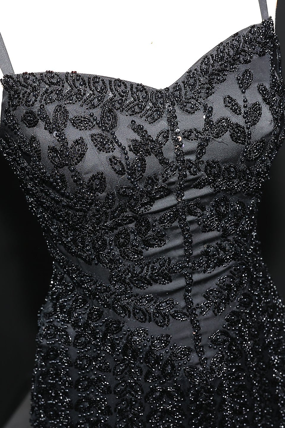 Luxury Spaghetti Straps Lace Beaded Mermaid Evening Dress SS694