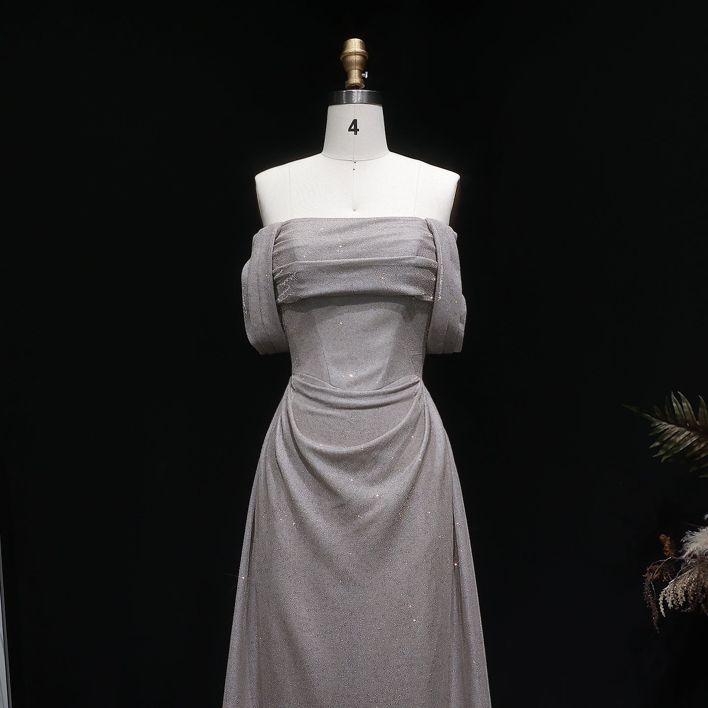 Off The Shoulder Formal Khaki Prom Dress Gown SH628 Sheer Fairy