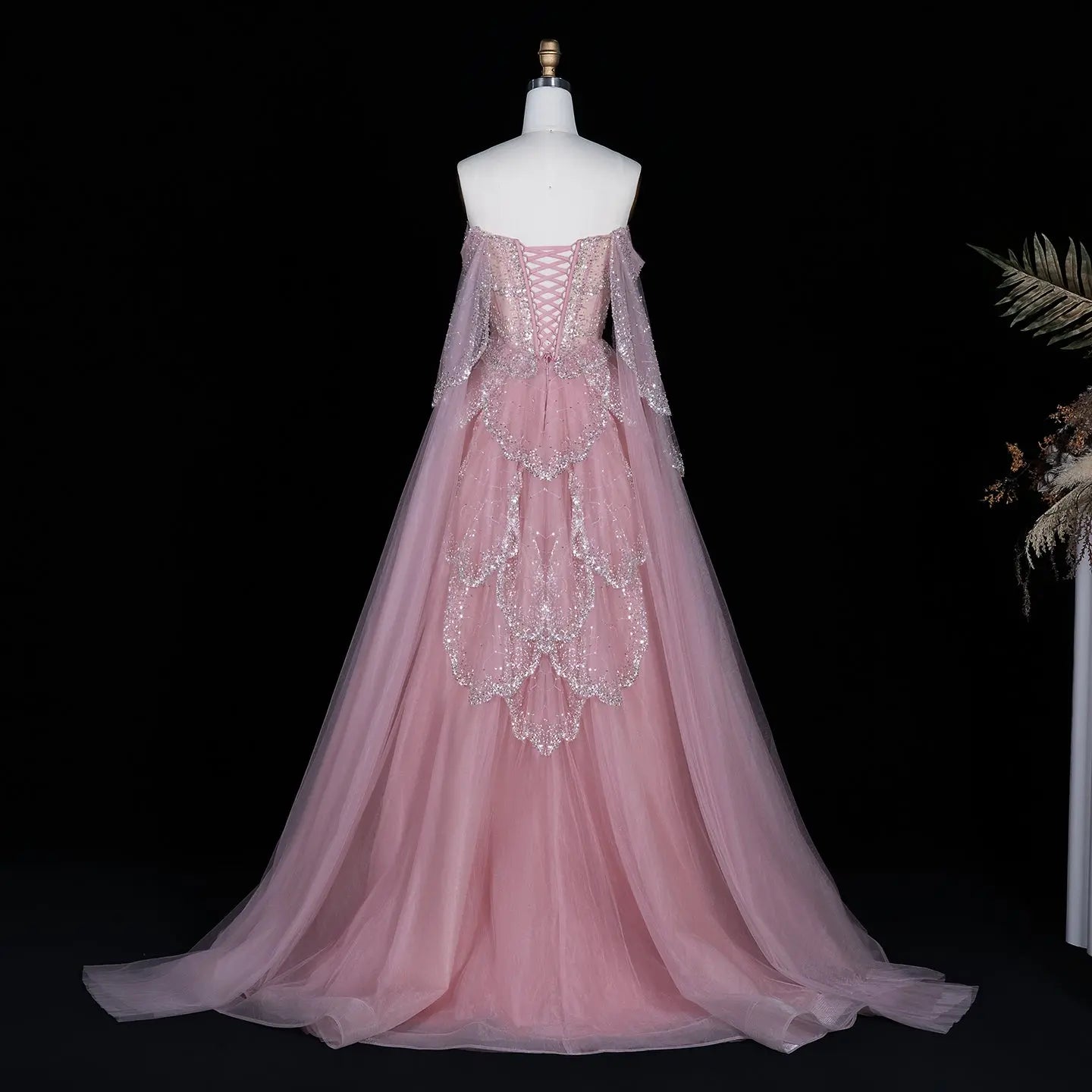 Mint Green Beaded Tulle Sweetheart Ball Gown Prom Dress SS215 Sheer Fairy