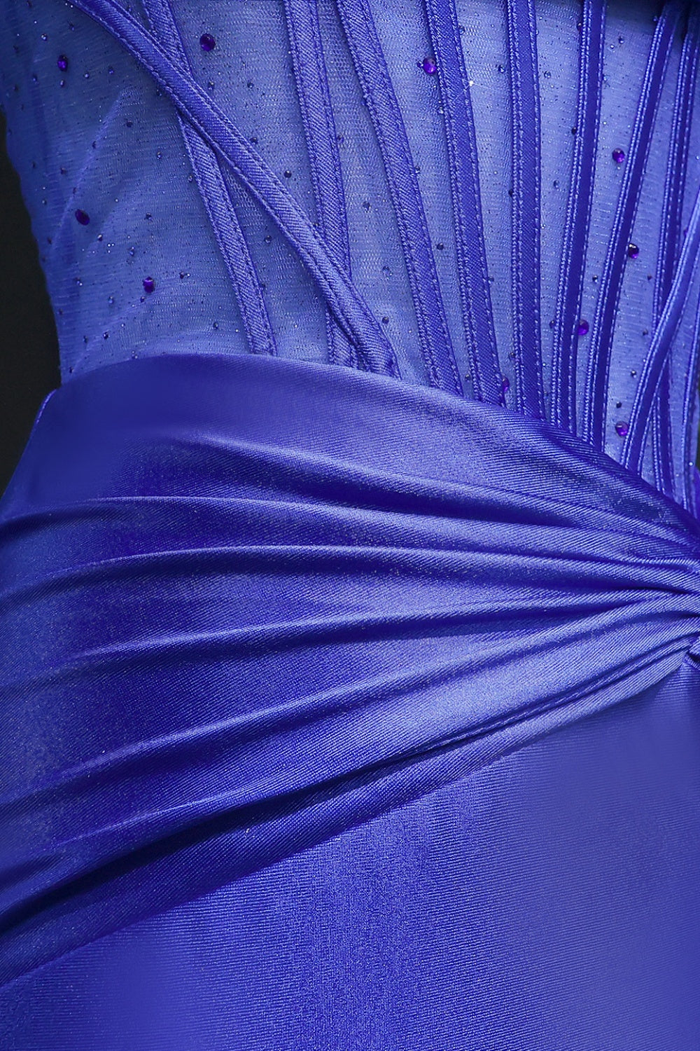 Emerald Green Minimalist Satin Strapless Mermaid Prom Dress SH455 Sheer Fairy