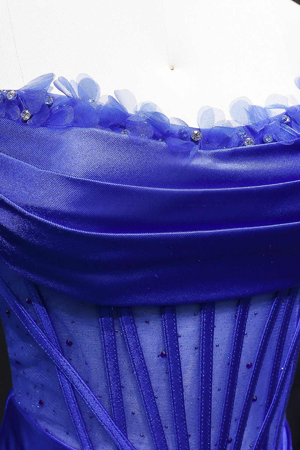 Emerald Green Minimalist Satin Strapless Mermaid Prom Dress SH455 Sheer Fairy