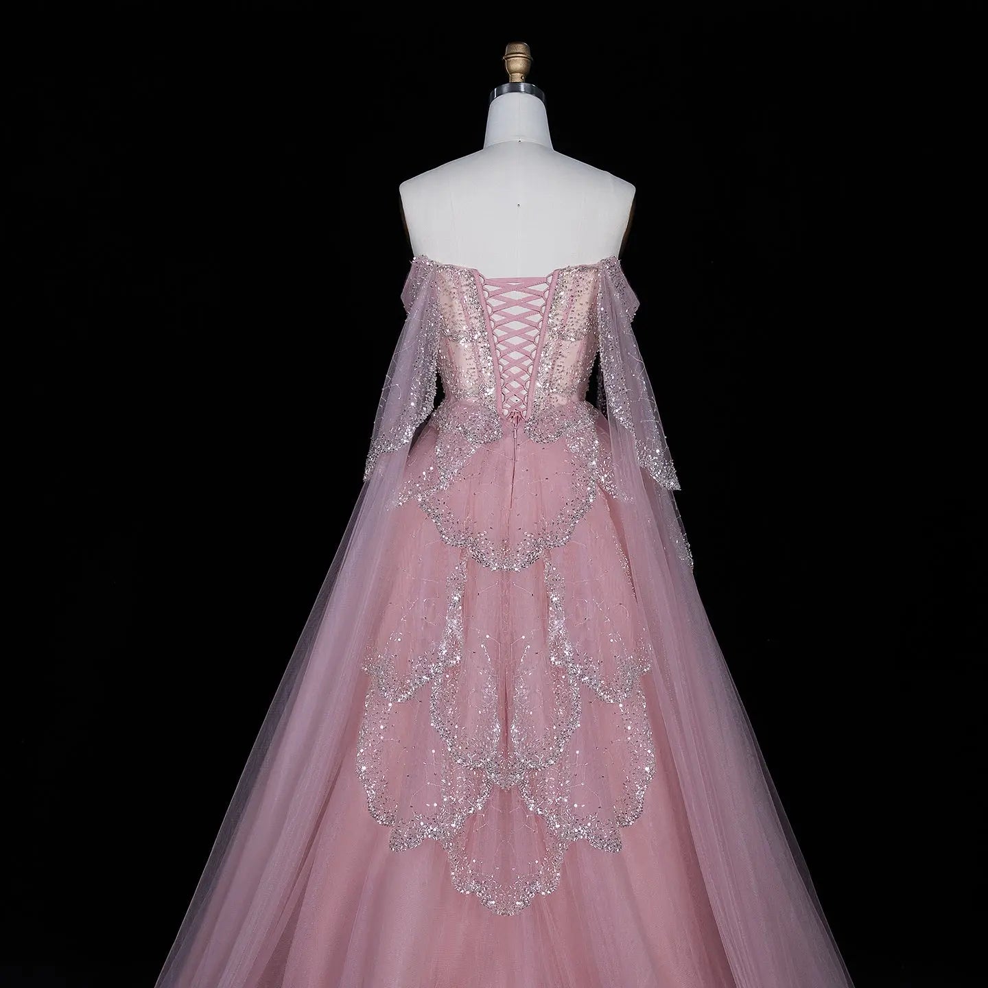 Mint Green Beaded Tulle Sweetheart Ball Gown Prom Dress SS215 Sheer Fairy