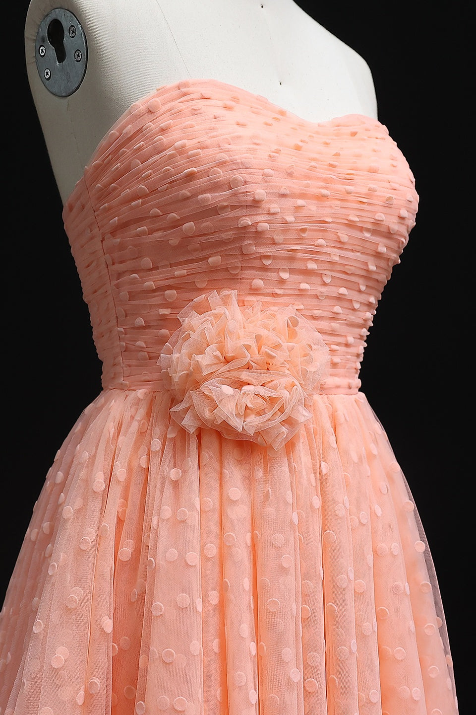 Strapless High-Low Tiered Tulle Homecoming Dress RM109