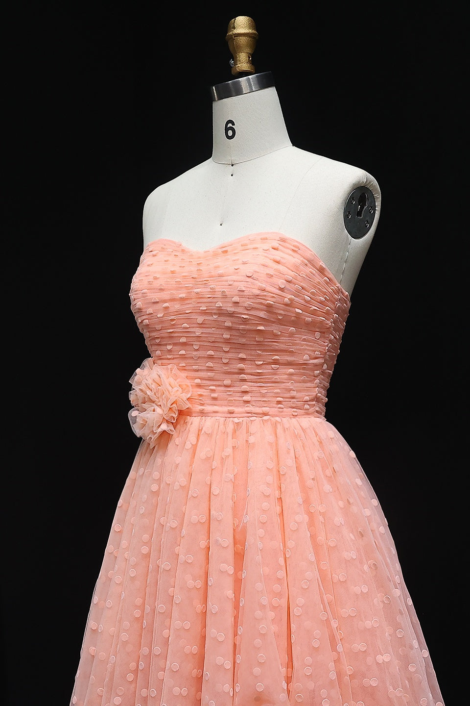 Strapless High-Low Tiered Tulle Homecoming Dress RM109