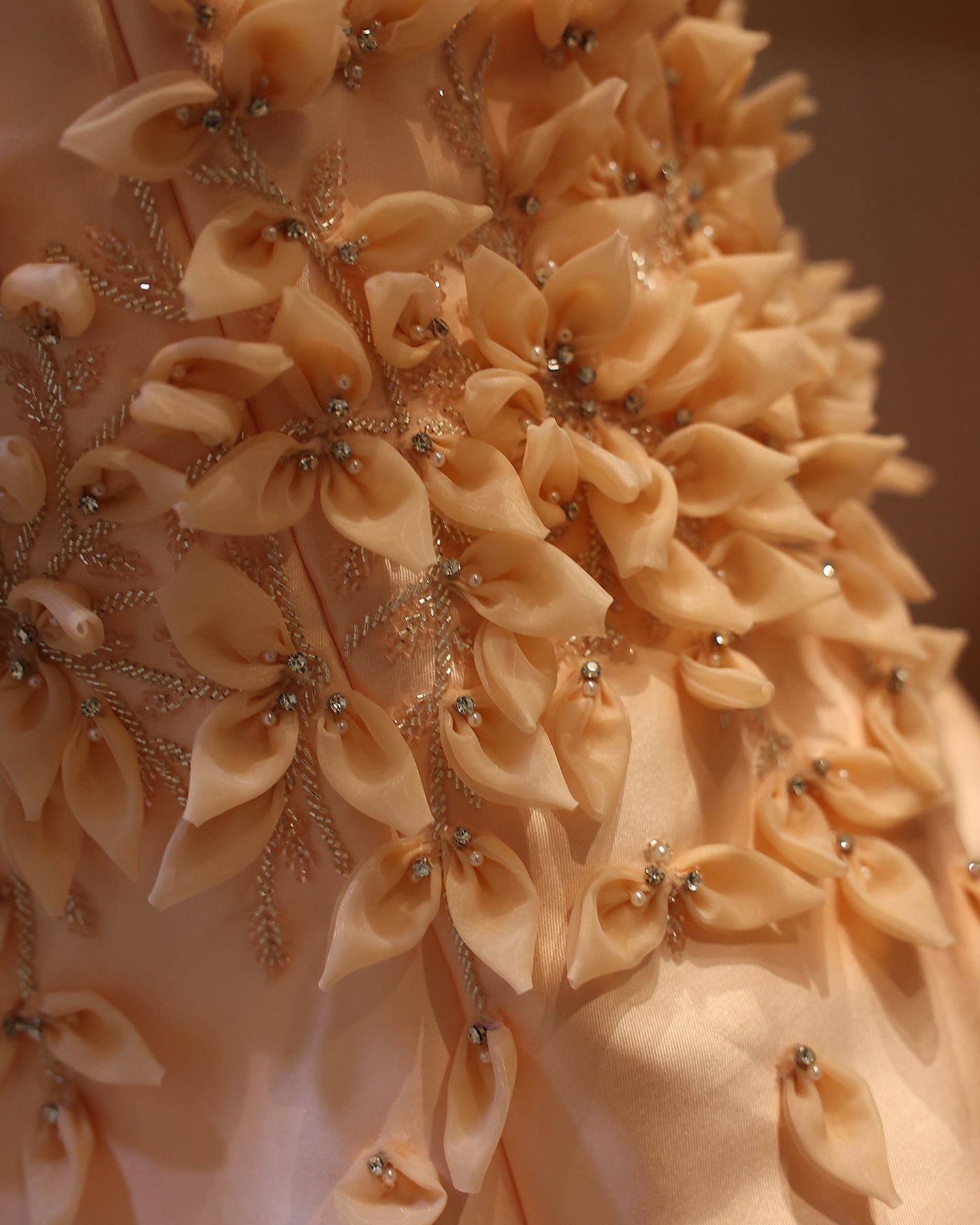 Off-the-Shoulder Long Pink Satin Mermaid Evening Dress with Floral Appliqués SS464 Sheer Fairy