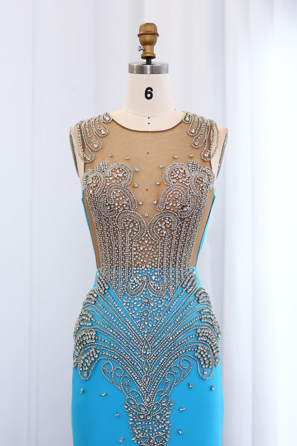 Extraordinary Mermaid Prom Dresses for Black Girls Graduation Party SH003 Sheer Fairy