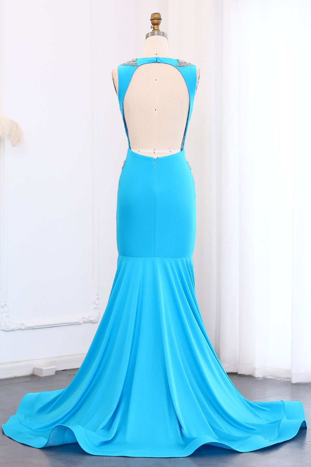 Extraordinary Mermaid Prom Dresses for Black Girls Graduation Party SH003 Sheer Fairy