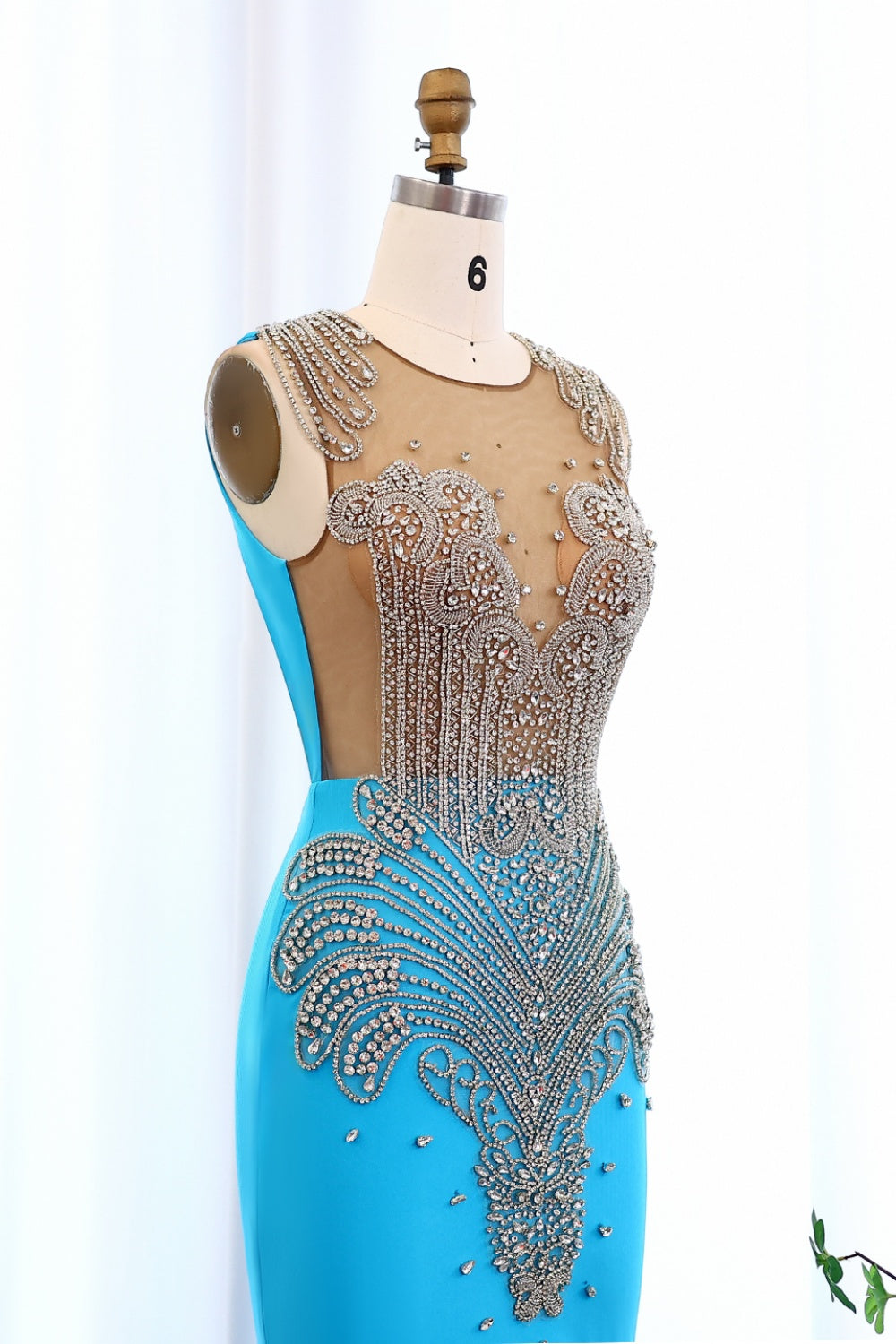 Extraordinary Mermaid Prom Dresses for Black Girls Graduation Party SH003 Sheer Fairy